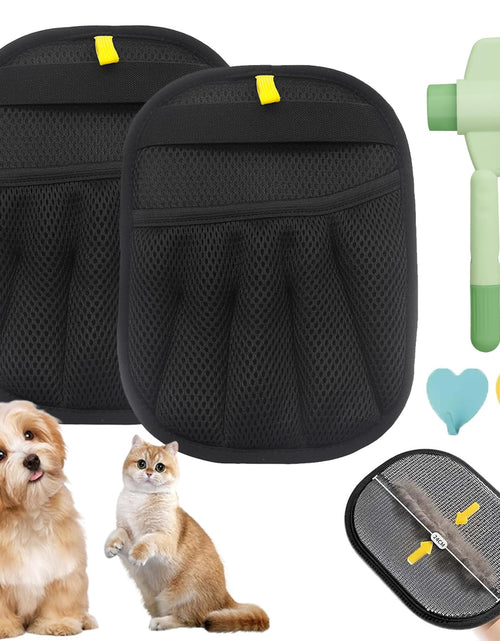 Load image into Gallery viewer, Kinhzrude Pet Hair Remover Gloves, Electrostatic, Reusable, 2 Pack
