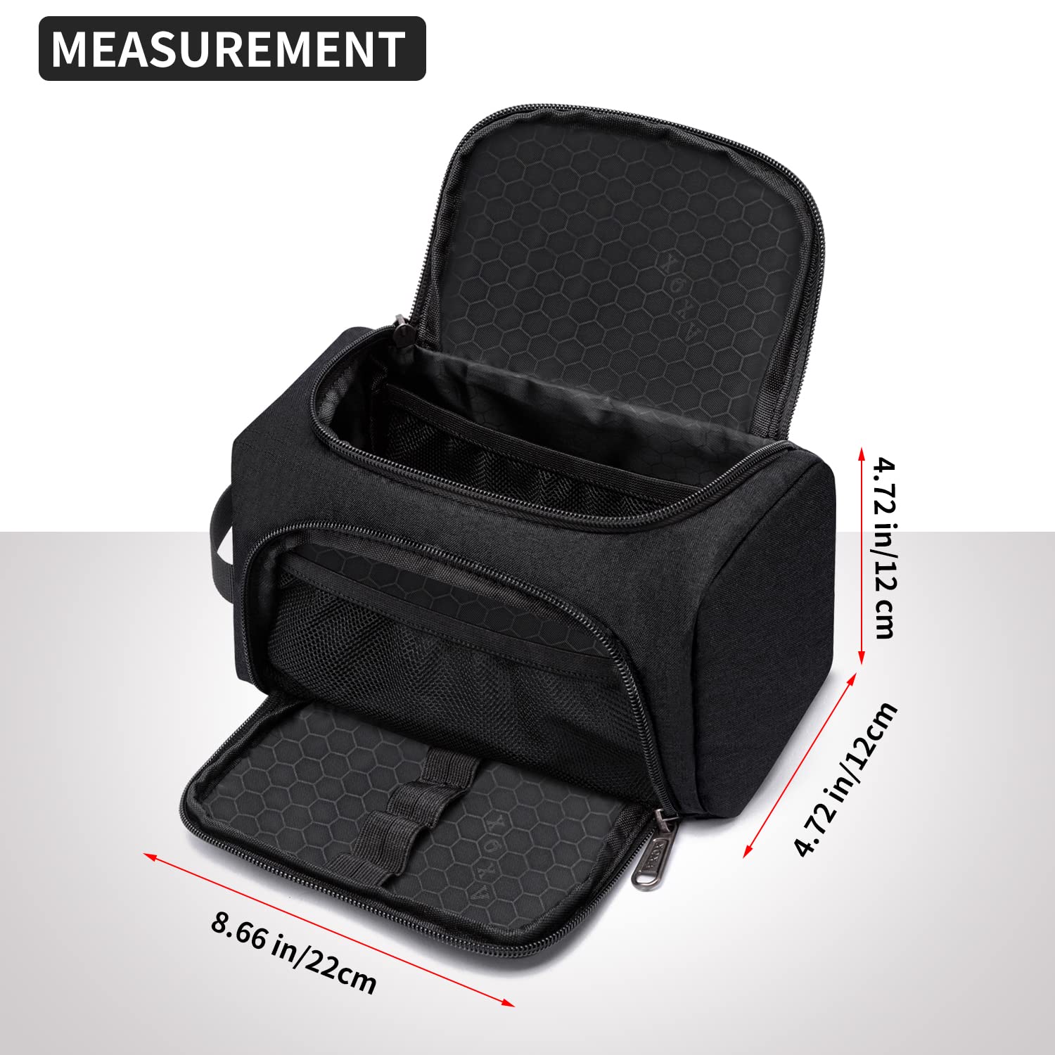 XQXA Large Capacity Pencil Case Organizer Multifunctional Travel Pen Bag Black