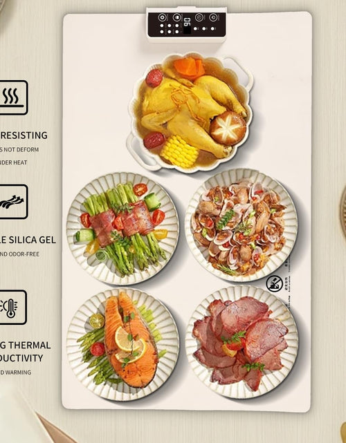 Load image into Gallery viewer, CLYORA Electric Warming Tray 23x15in Food Grade Silicone 5 Temp Auto Shut-Off
