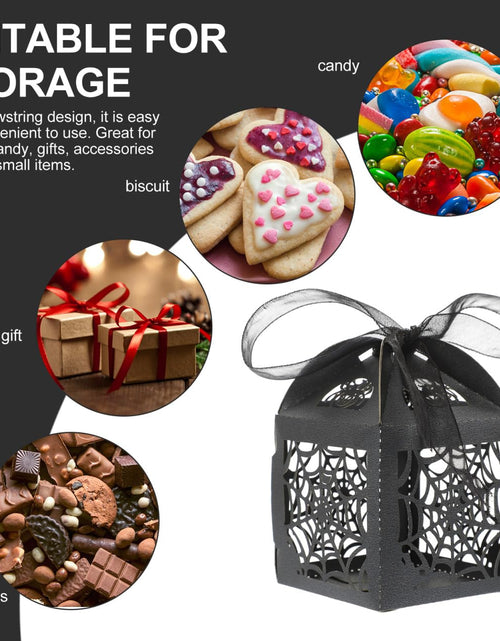 Load image into Gallery viewer, BESTOYARD Halloween Hollow Die-Cut Candy Boxes Black 8.27x4.53in 50pcs
