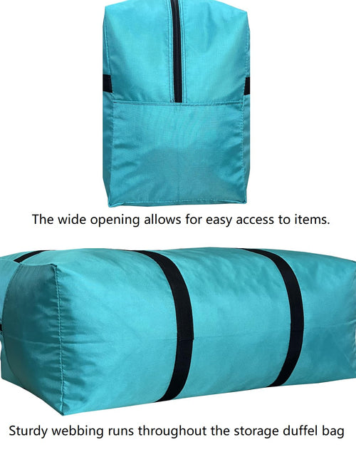 Load image into Gallery viewer, DoYiKe Extra Large Foldable Travel Duffle Bag Turquoise 35"L x 11.8"W x 19"H
