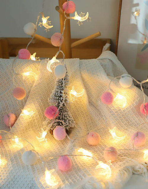 Load image into Gallery viewer, ChiRee Indoor String Lights 6.56ft 20 LED Battery Operated Warm White Pom Poms
