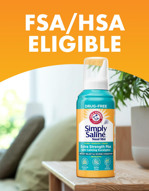Load image into Gallery viewer, ARM &amp; Hammer Simply Saline Extra Strength Plus Eucalyptus Nasal Mist 4.6 oz
