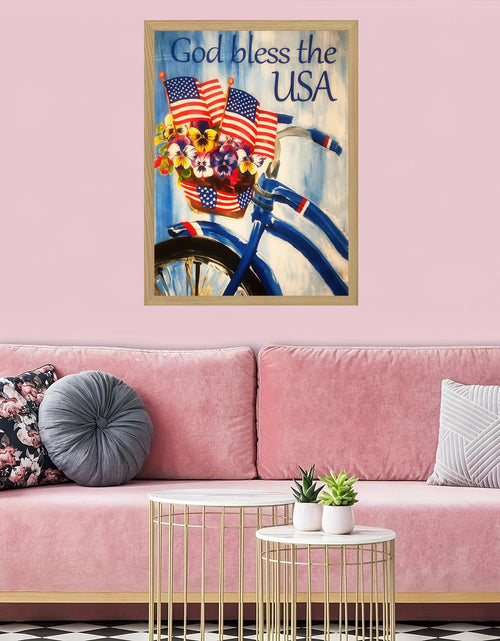 Load image into Gallery viewer, Miairivy God Bless The USA Diamond Art Kit DIY 5D Full Drill 12x16 inches
