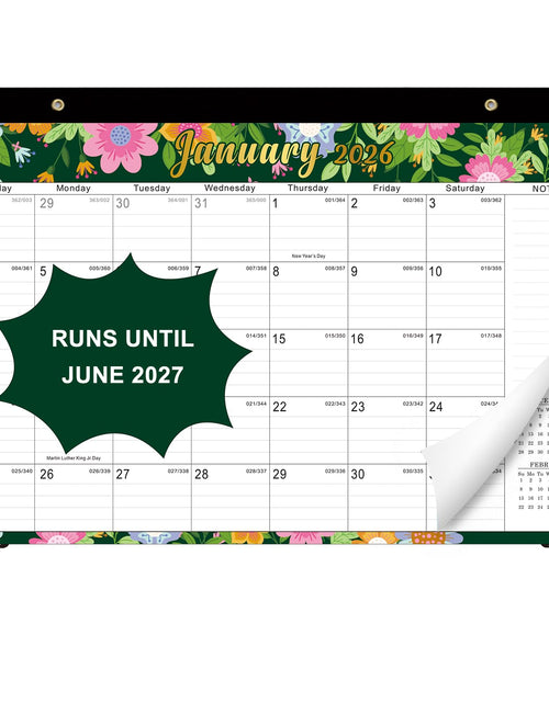 Load image into Gallery viewer, Lbylyhxc 2026-2027 18-Month Desk Calendar 17x12 Flowers Jan 2026-Jun 2027
