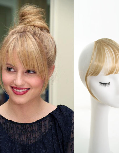 Load image into Gallery viewer, Maforsoon Clip in Bangs Fake Bangs for Women Medium Yellow Straight Hair
