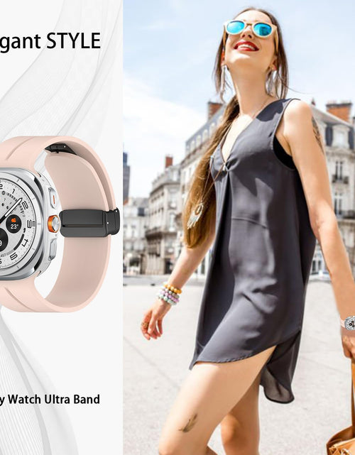Load image into Gallery viewer, GOLDTOLUCK Affinity Silicone Sport Band Samsung Galaxy Watch 7 Ultra Pink 47mm
