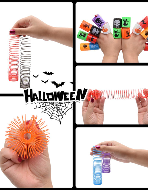 Load image into Gallery viewer, Menzcci Halloween Mini Coil Springs Toys 24 Pcs Plastic Halloween Slinky A24
