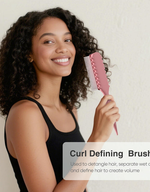 Load image into Gallery viewer, AM 8:00 Curly Hairbrush Curl Defining Voluming Styling Tool Pink
