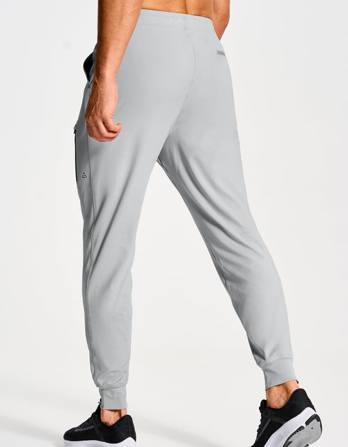 Load image into Gallery viewer, MUZEGE Men's Athletic Joggers Sweatpants Lightweight Running Light Grey Size L
