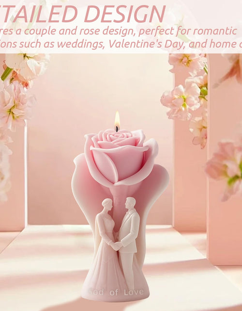 Load image into Gallery viewer, Couple Candle Silicone Mold Wax Melt Epoxy Resin Rose Soap DIY Craft
