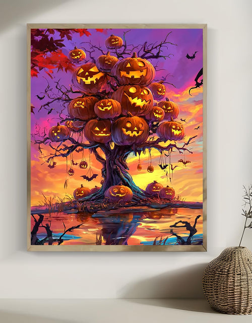 Load image into Gallery viewer, LKHMVCA Halloween Pumpkin Tree Diamond Painting Kit 11.8x15.7 Inch
