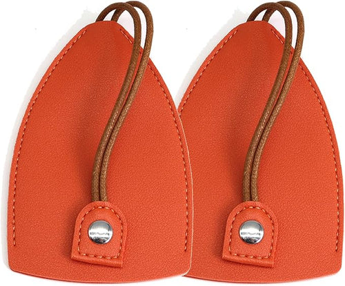 Load image into Gallery viewer, pvotawp 2PCS PU Leather Pull-Out Key Case Cover Large Capacity Orange
