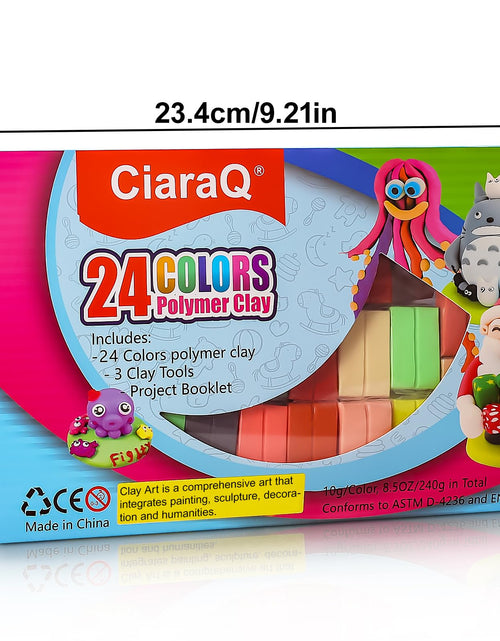 Load image into Gallery viewer, CiaraQ Polymer Clay Kit Mini Modeling Set 24 Colors for Kids Beginners Artist
