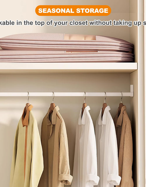 Load image into Gallery viewer, TPTAL Space Saving Hanging Garment Bag Beige with Self Compression Zipper

