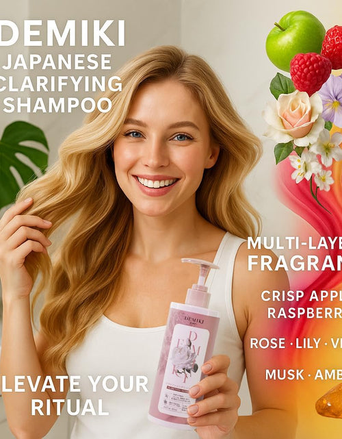 Load image into Gallery viewer, BestBy07/27 DEMIKI Japanese Keratin Shampoo Oily Hair Rose 450ml Pink
