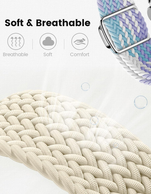 Load image into Gallery viewer, MAKCPOIMER Braided Nylon Strap for Google Pixel Watch 1/2/3 41mm Starlight
