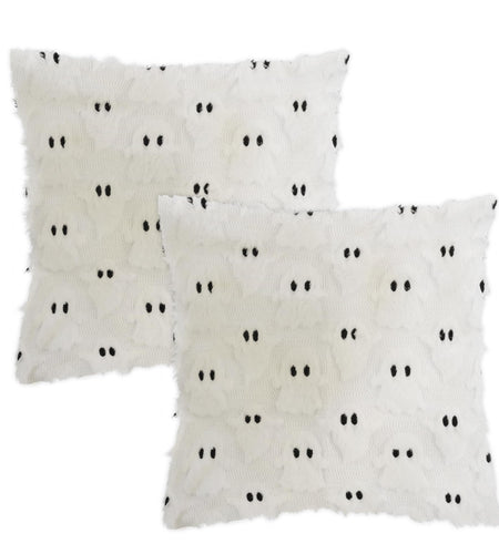 yaenoei Halloween Ghost Pillow Covers 18x18 Beige Set of 2