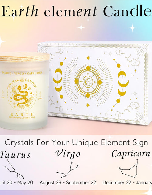 Load image into Gallery viewer, Suhctuptx Zodiac Lavender Scented Soy Candles Healing Crystals Fire Signs Small
