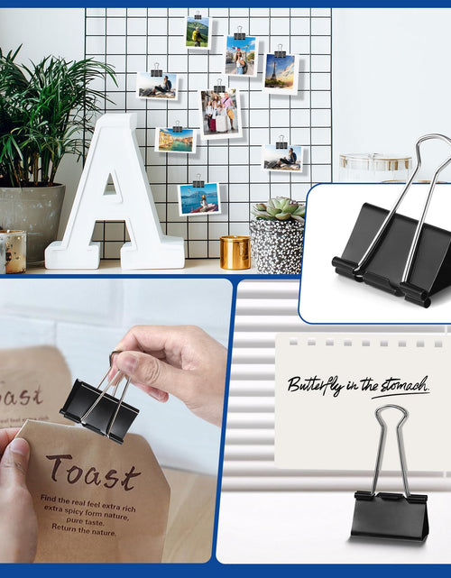 Load image into Gallery viewer, Eclirgan Large 1.9-Inch Heavy-Duty Black Binder Clips 48-Pack

