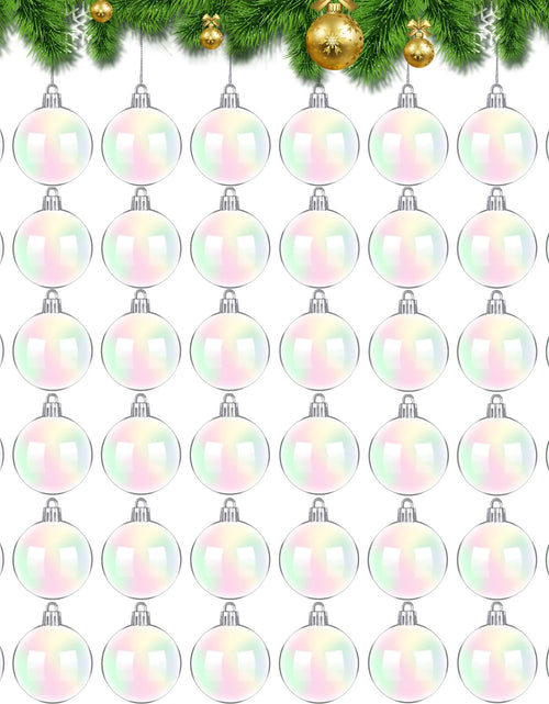 Load image into Gallery viewer, Haawooky 50 PCS Iridescent Plastic Ornaments Balls 2.36 Inch Clear Rainbow
