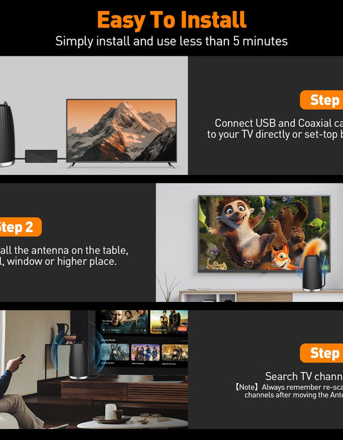 Load image into Gallery viewer, Docutca Smart Indoor TV Antenna 600+ Miles Range HD 4K 1080P Black Antenna-2043
