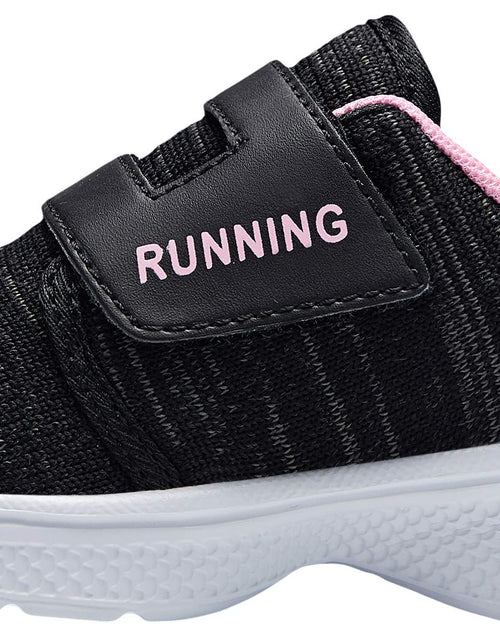 Load image into Gallery viewer, adituo Toddler Boys Girls Lightweight Athletic Sneakers Strap Black Pink Size 11
