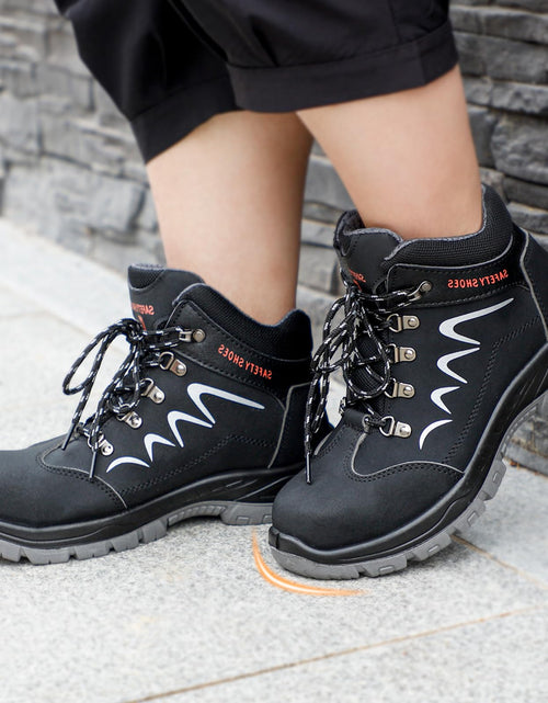 Load image into Gallery viewer, ESTAMICO Steel Toe Waterproof Work Boots Men Black Size 7.5
