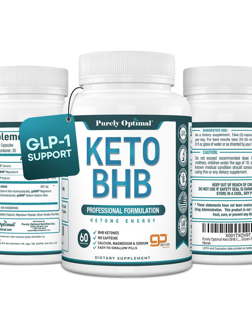 Load image into Gallery viewer, Purely Optimal Keto BHB Capsules Exogenous Ketones 120 Capsules Energy Focus
