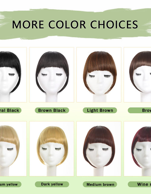 Load image into Gallery viewer, Maforsoon Clip in Bangs Fake Bangs for Women Medium Yellow Straight Hair

