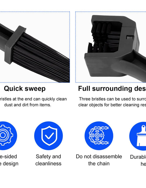 Load image into Gallery viewer, Kewucn 2 PCS Bike Motorcycle Chain Washer Gear Scrubber Durable ABS Black
