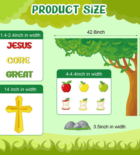 Zonon Religious Classroom Bulletin Board Set Christian Fall Apple Cutouts