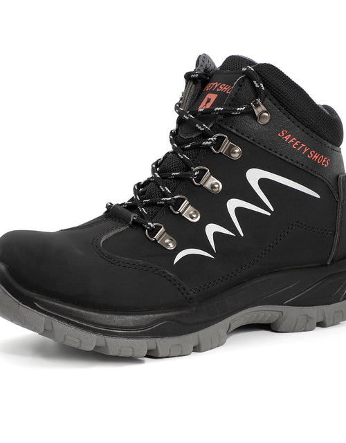Load image into Gallery viewer, ESTAMICO Steel Toe Waterproof Work Boots Men Black Size 7.5
