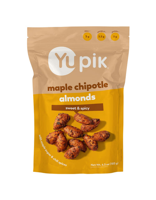 Load image into Gallery viewer, BestBy01/26 Yupik Maple Chipotle Almonds 6.5oz Sweet Spicy Crunchy Snack
