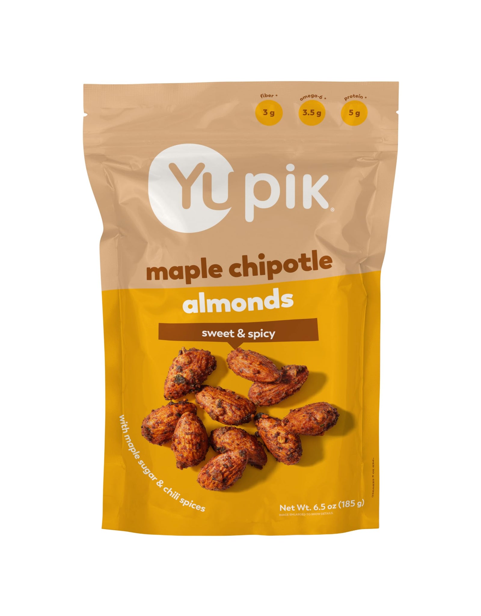 BestBy01/26 Yupik Maple Chipotle Almonds 6.5oz Sweet Spicy Crunchy Snack