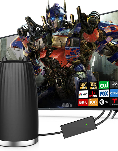 Load image into Gallery viewer, Docutca Smart Indoor TV Antenna 600+ Miles Range HD 4K 1080P Black Antenna-2043
