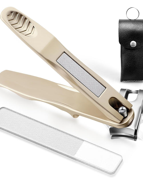 Load image into Gallery viewer, ILLFER Toe Nail Clippers 360° Rotating Long Handle Gold Stainless Steel
