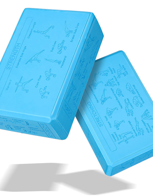Load image into Gallery viewer, Halloscume Cork Yoga Blocks 2 Pack High Density Non Slip Teal Color
