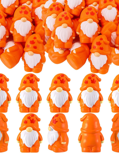 Load image into Gallery viewer, Yaomiao 50 Pcs Fall Thanksgiving Mini Resin Gnomes Orange Table Decor
