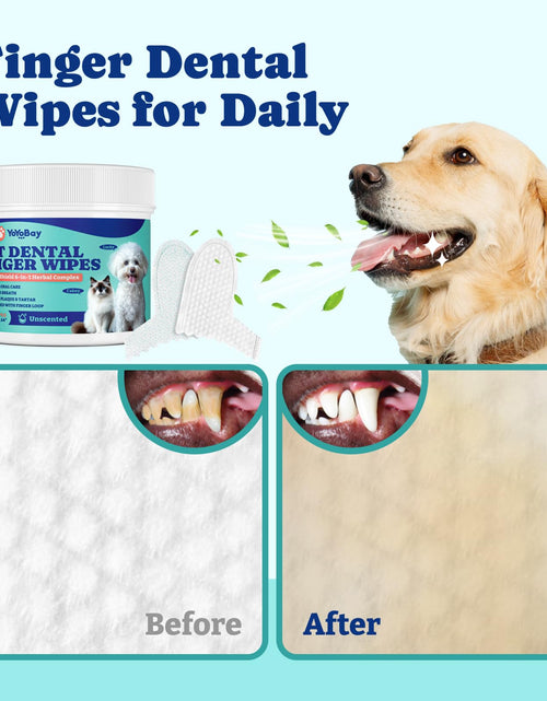Load image into Gallery viewer, YoYoBay Dog Teeth Cleaning Wipes Dual-Sided Herbal Formula 50 PCS Unflavored
