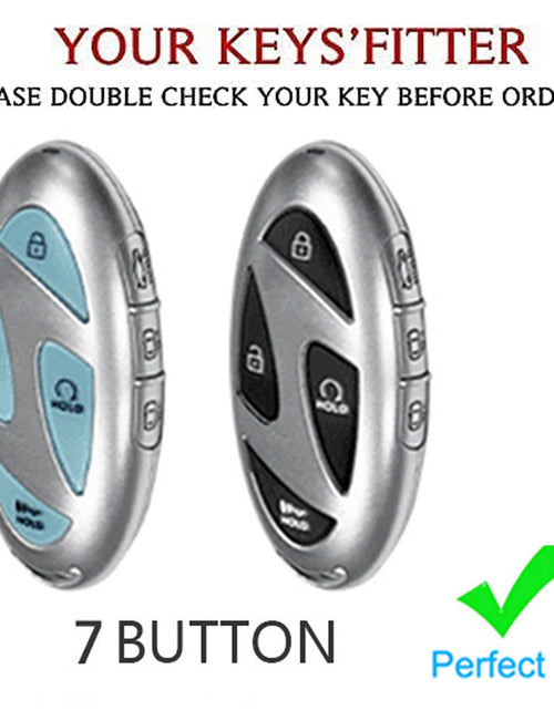 Load image into Gallery viewer, TAPAYICA Hyundai Key Fob Cover 7Buttons Black-Gold for Ioniq 6 Grandeur GN7 KONA
