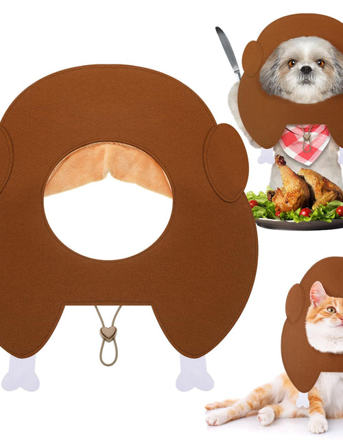 Load image into Gallery viewer, Geyoga Thanksgiving Turkey Hat Adjustable Pet Costume Medium Size
