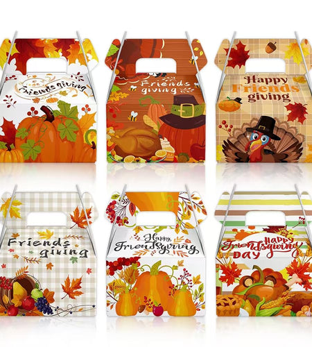 Generic Friendsgiving Gift Bags Thanksgiving Party Favors Orange 12 Pack