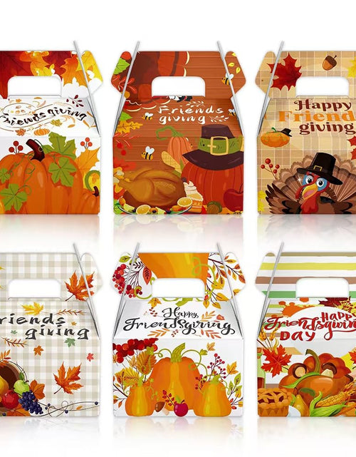 Load image into Gallery viewer, Generic Friendsgiving Gift Bags Thanksgiving Party Favors Orange 12 Pack
