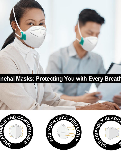 Load image into Gallery viewer, benehal NIOSH Approved N95 Particulate Respirators Mask White Pack of 25
