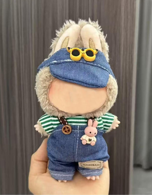 Load image into Gallery viewer, FUEMEILY LABUBU Doll Clothes 3 Sets Handmade Adjustable Kawaii Outfits Size 17cm
