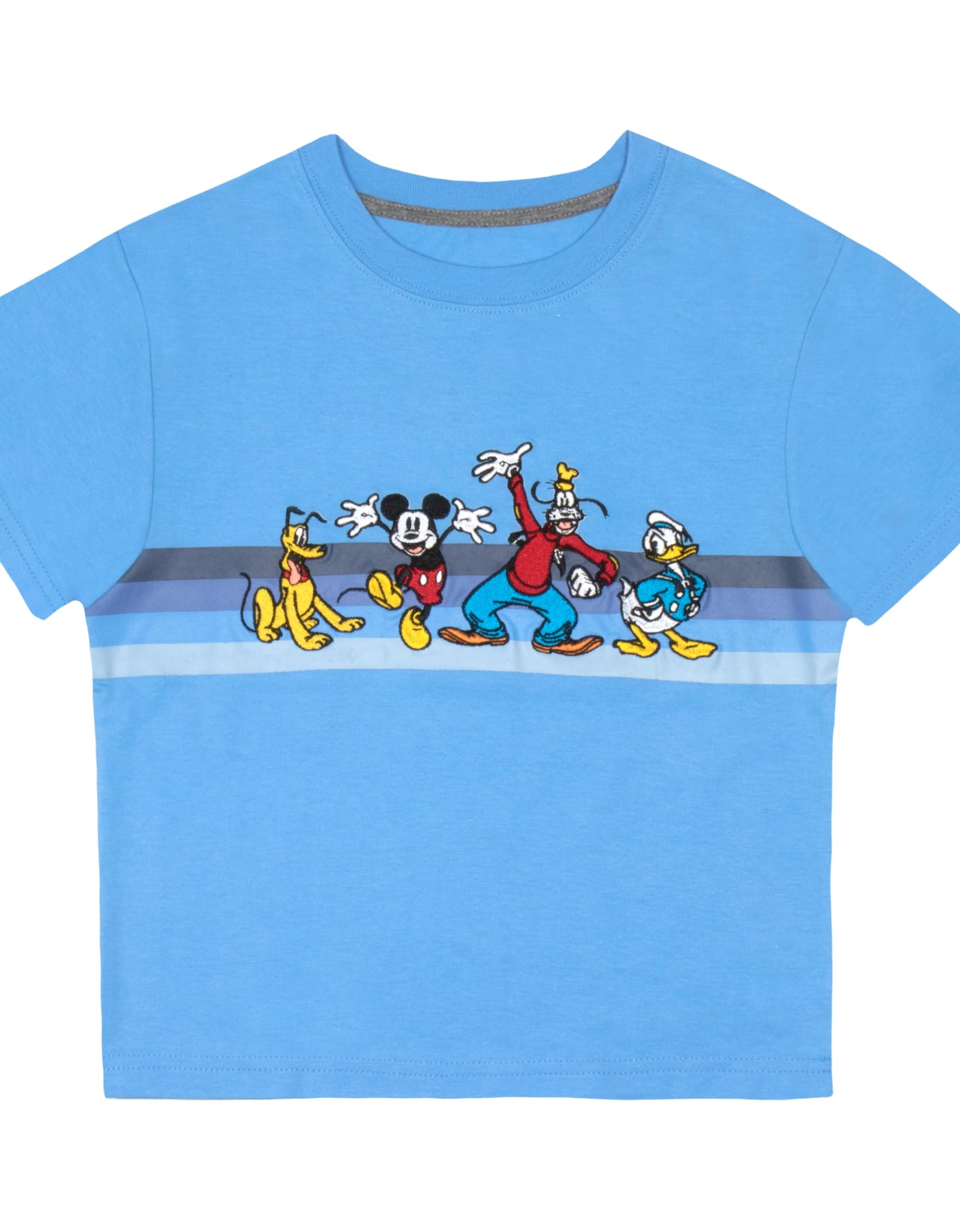 Disney Mickey Mouse Boys 2 Pack T Shirt Short Sleeve Kids Size 4 Blue Grey