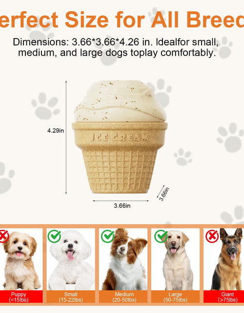 Load image into Gallery viewer, hwnguJ Durable Freezable Ice Cream Dog Toy for Aggressive Chewers
