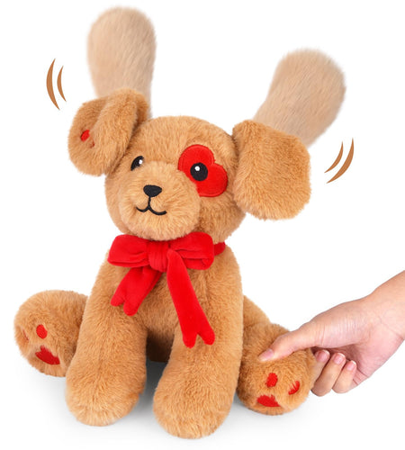 Prewplam Valentines Plush Love Dog Stuffed Animal Toy Brown 1 Inch