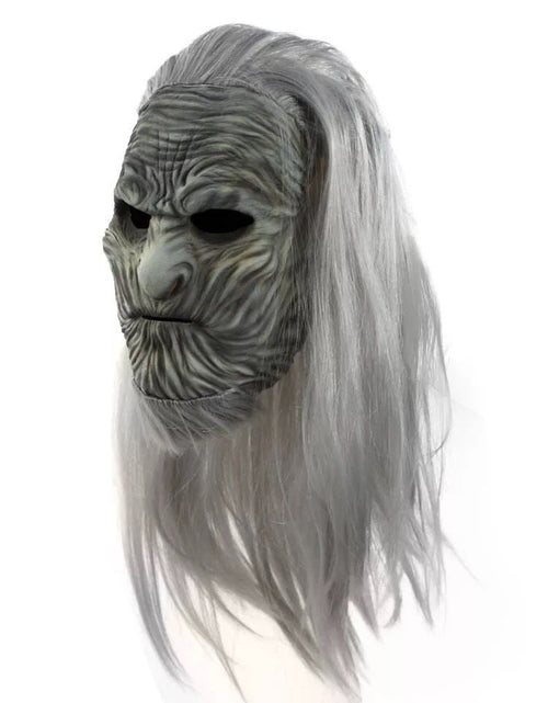 Load image into Gallery viewer, Game of Thrones 8 The White Walkers Cosplay Mask Scary Night King Zombie Latex Masks Halloween Party Costume Props
